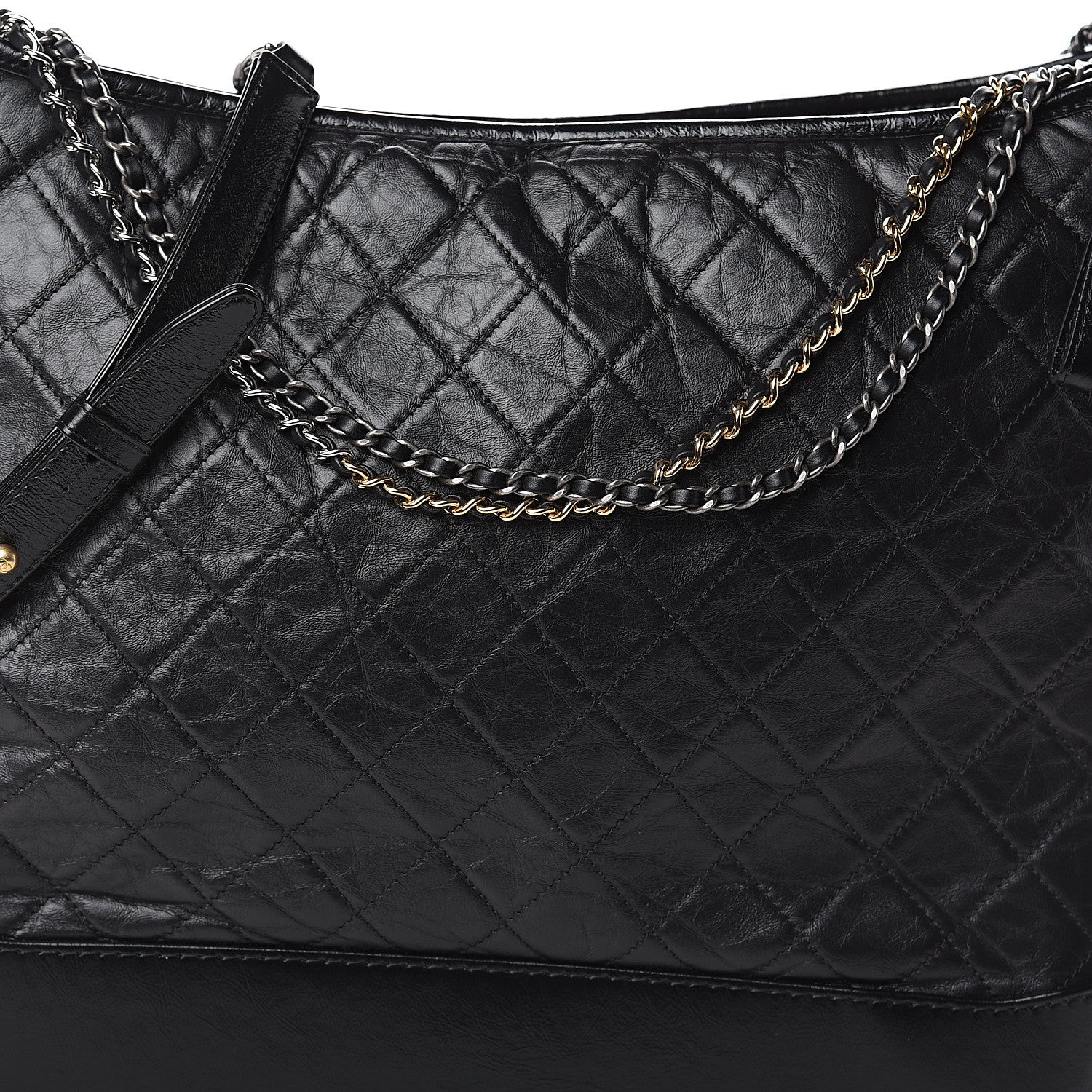 Chanel Aged Calfskin Quilted Maxi Gabrielle Hobo Black 7 of 9