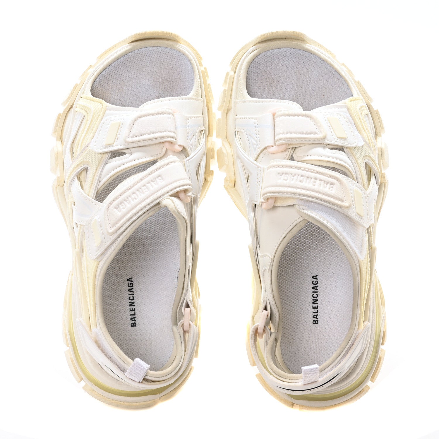 Balenciaga Neoprene Rubber Clear Sole Womens Track Sandals 36 White 2 of 9