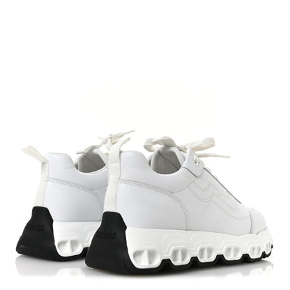 Hermes Parachute Fabric Calfskin Impulse Sneakers 37.5 White 5 of 9