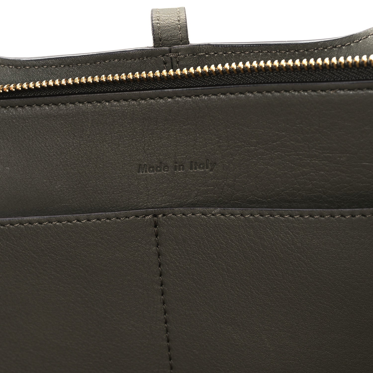 Celine Supple Natural Calfskin Medium Tri-Fold Bag Stone 6 of 10