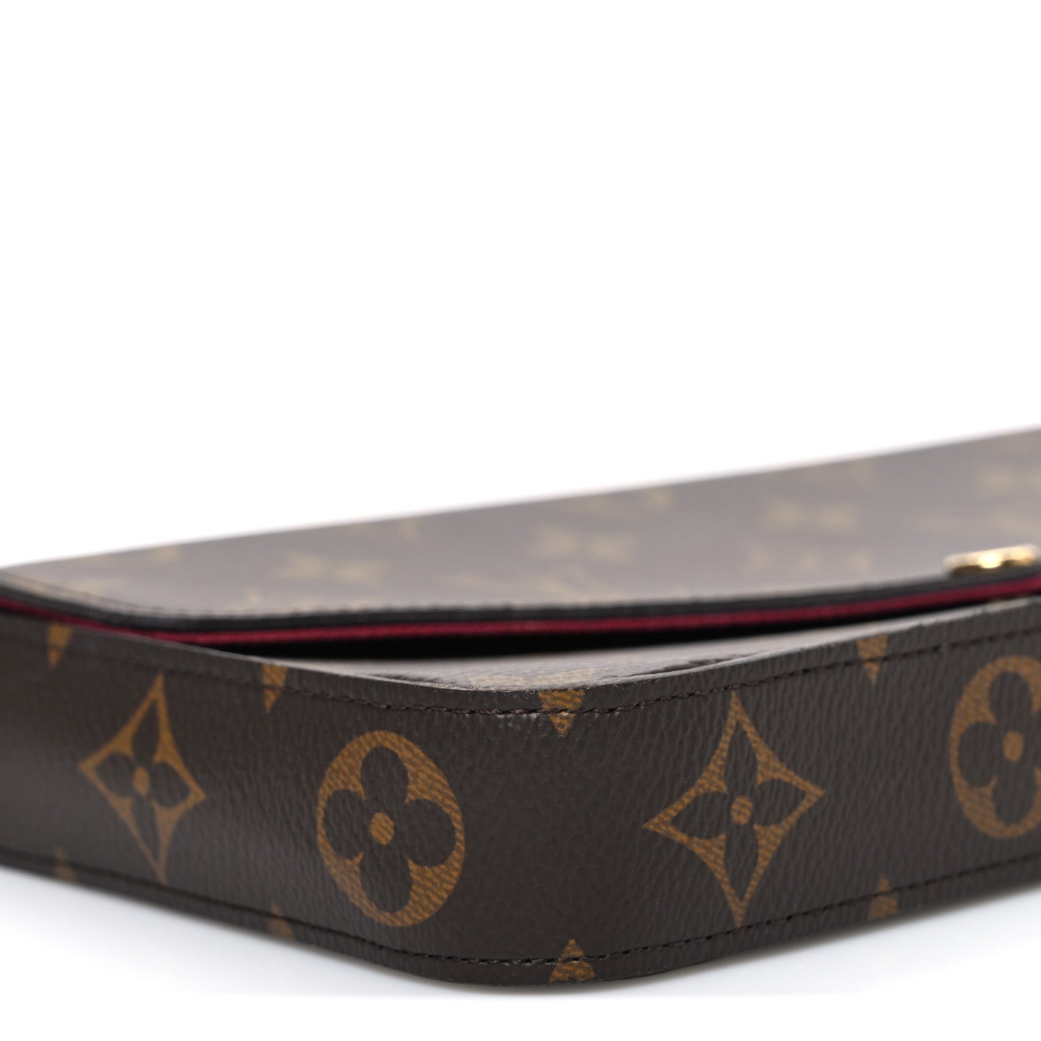 Louis Vuitton Monogram Pochette Felicie Chain Wallet Fuchsia 8 of 9