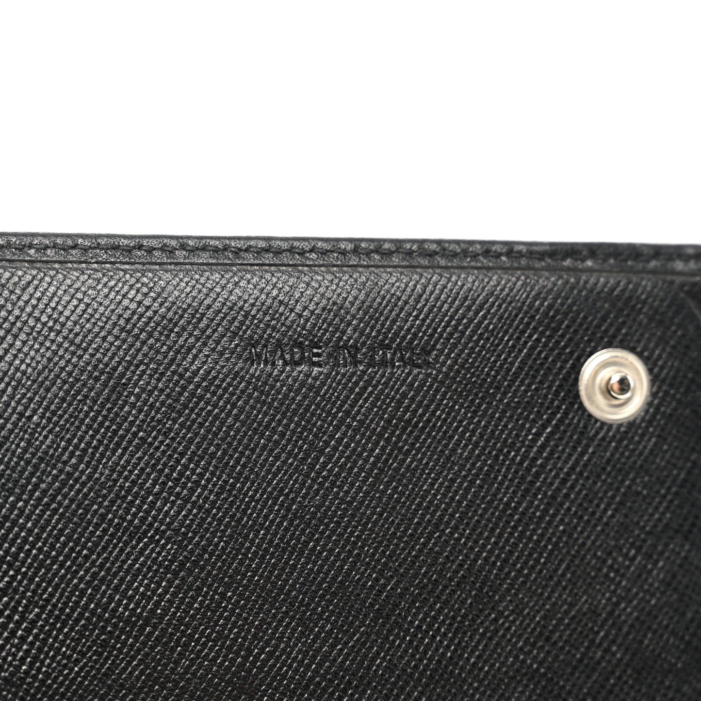 Saffiano Metal Continental Flap Wallet Black