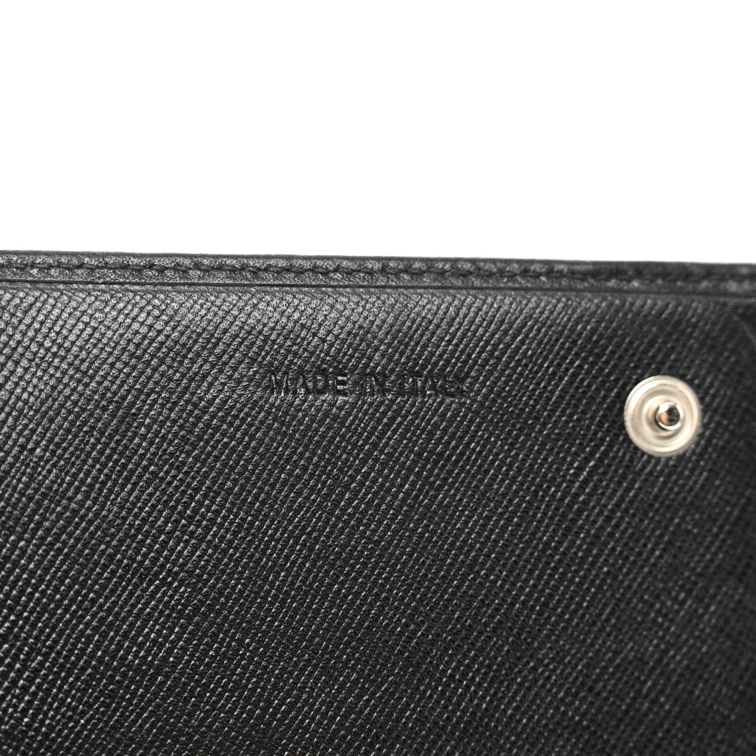 Prada Saffiano Metal Continental Flap Wallet Black 6 of 11