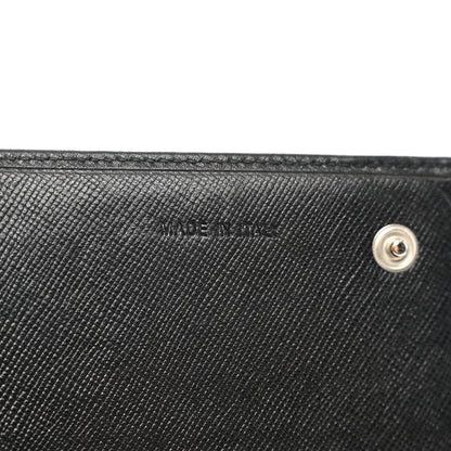 Prada Saffiano Metal Continental Flap Wallet Black 6 of 11