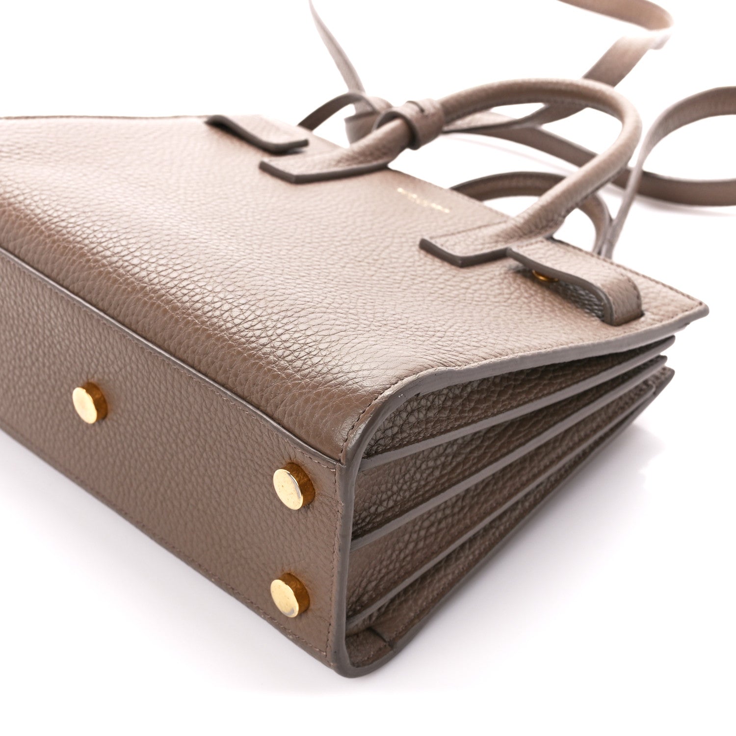 Saint Laurent Grained Calfskin Nano Sac De Jour Poudre Taupe 11 of 16
