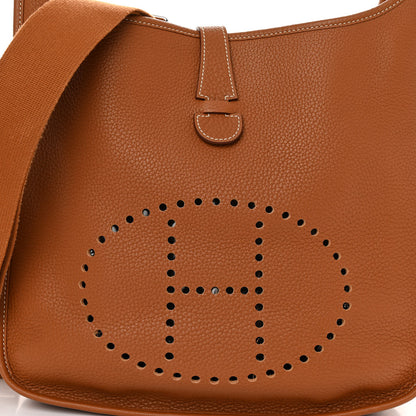 Hermes Taurillon Clemence Evelyne III PM Gold 7 of 9