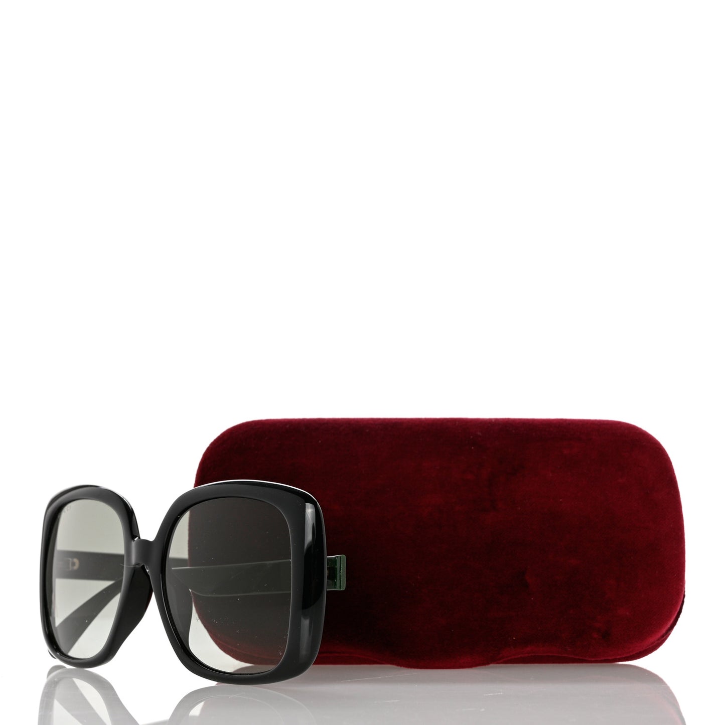 Acetate Oversized Square GG Web Sunglasses GG0714SA Black