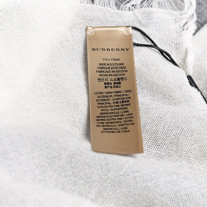 Burberry Merino Wool House Check Scarf Ivory 3 of 4
