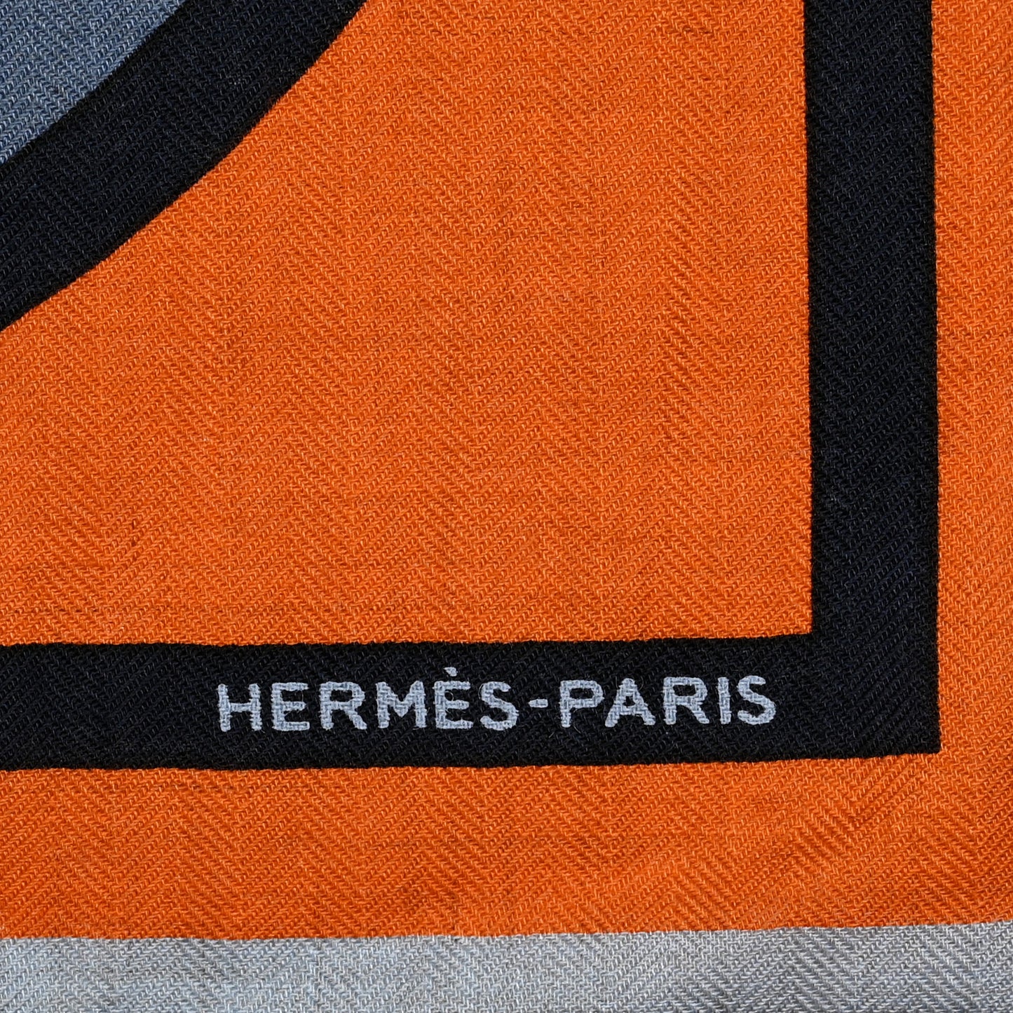 Cashmere Silk Robocabar Scarf 100 Bleu Naturel Orange