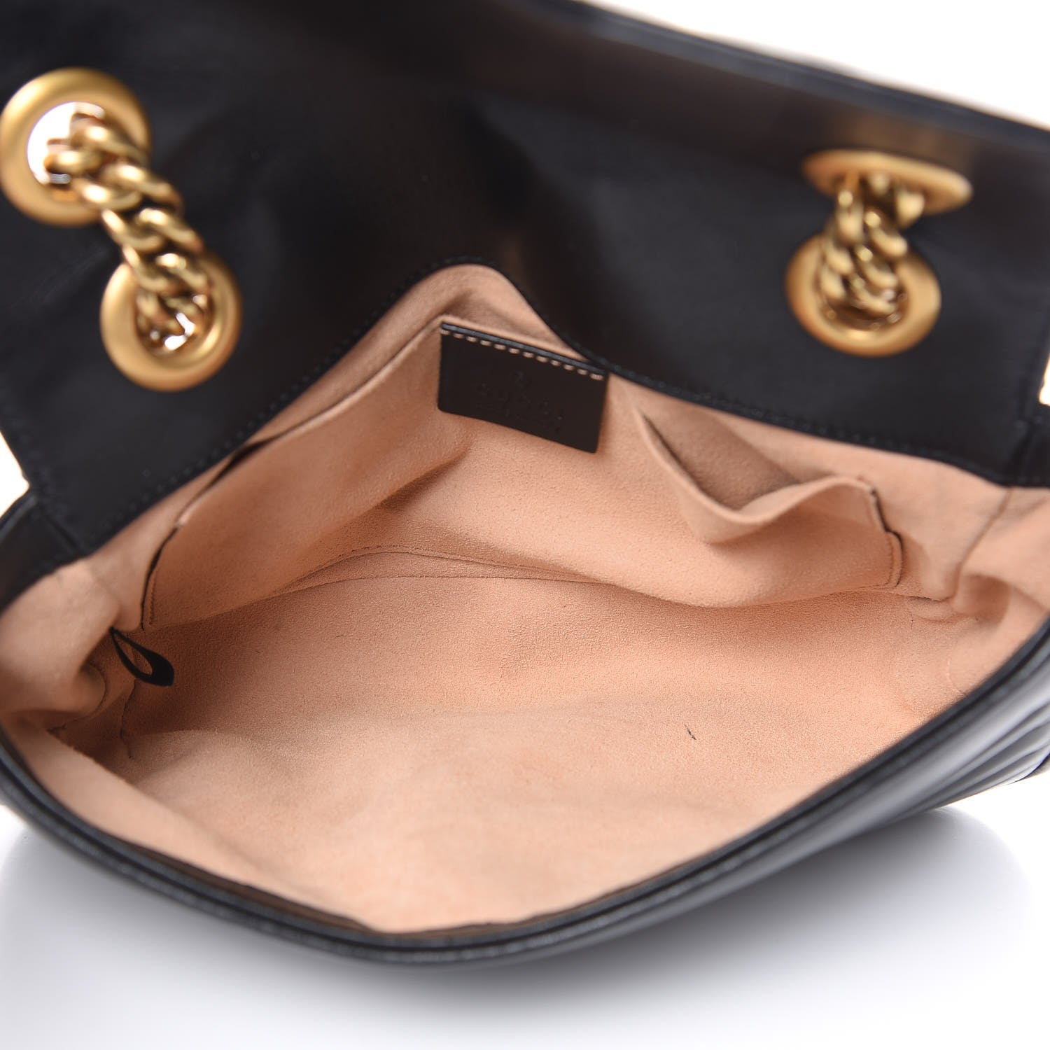 Gucci Calfskin Matelasse Mini GG Marmont Shoulder Bag Black 5 of 10