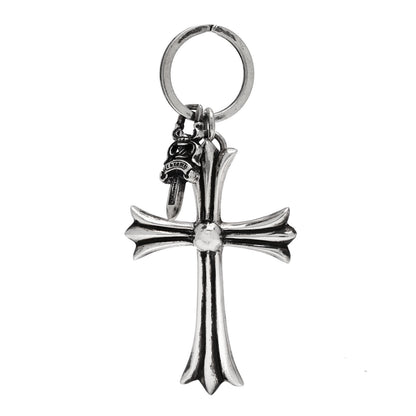 Chrome Hearts Sterling Silver Cross and Dagger Keychain 1 of 5
