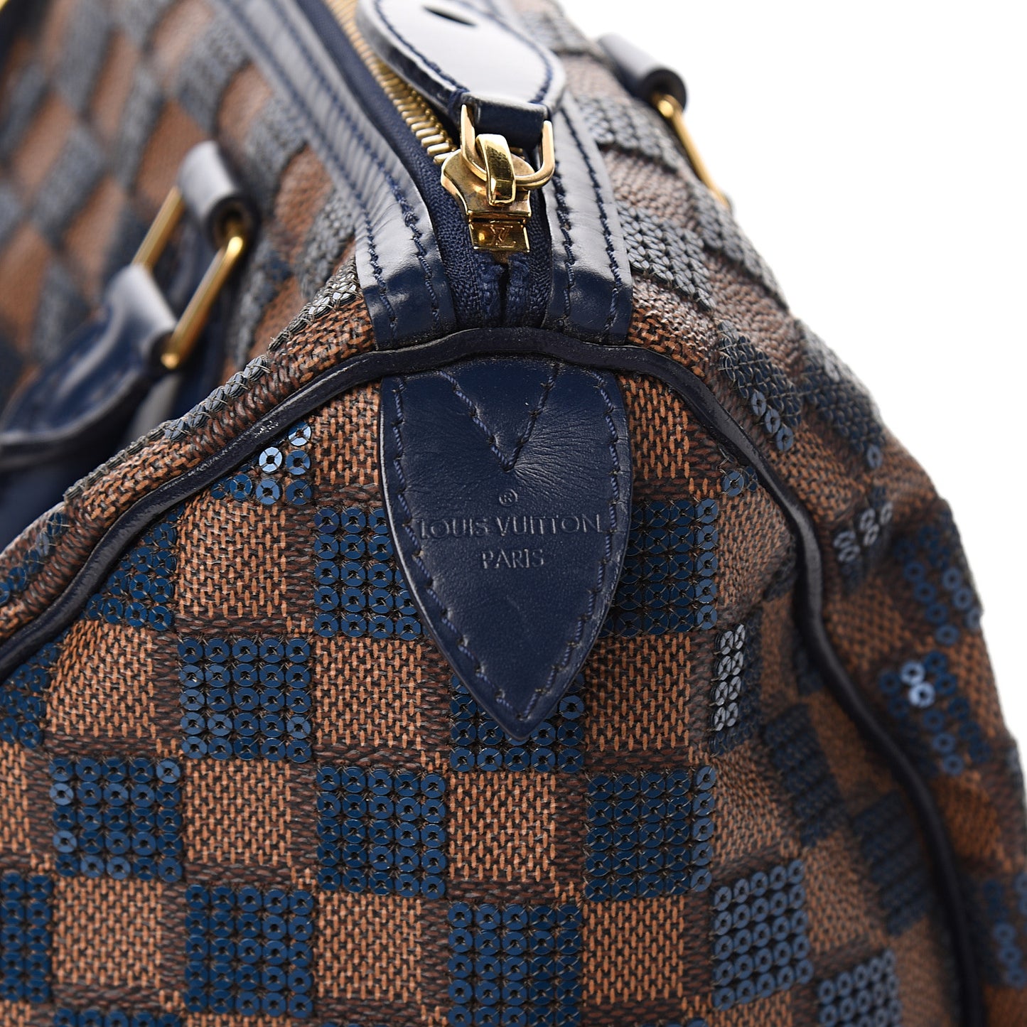 Damier Paillettes Speedy 30 Blue