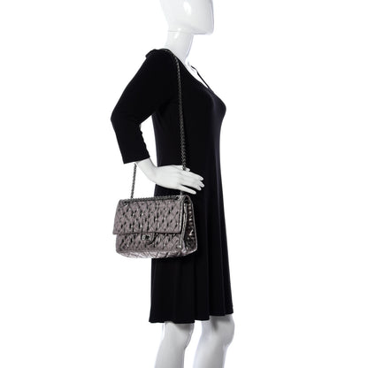 Chanel Metallic Striped Calfskin 2.55 Reissue 226 Flap Dark Silver 2 of 8