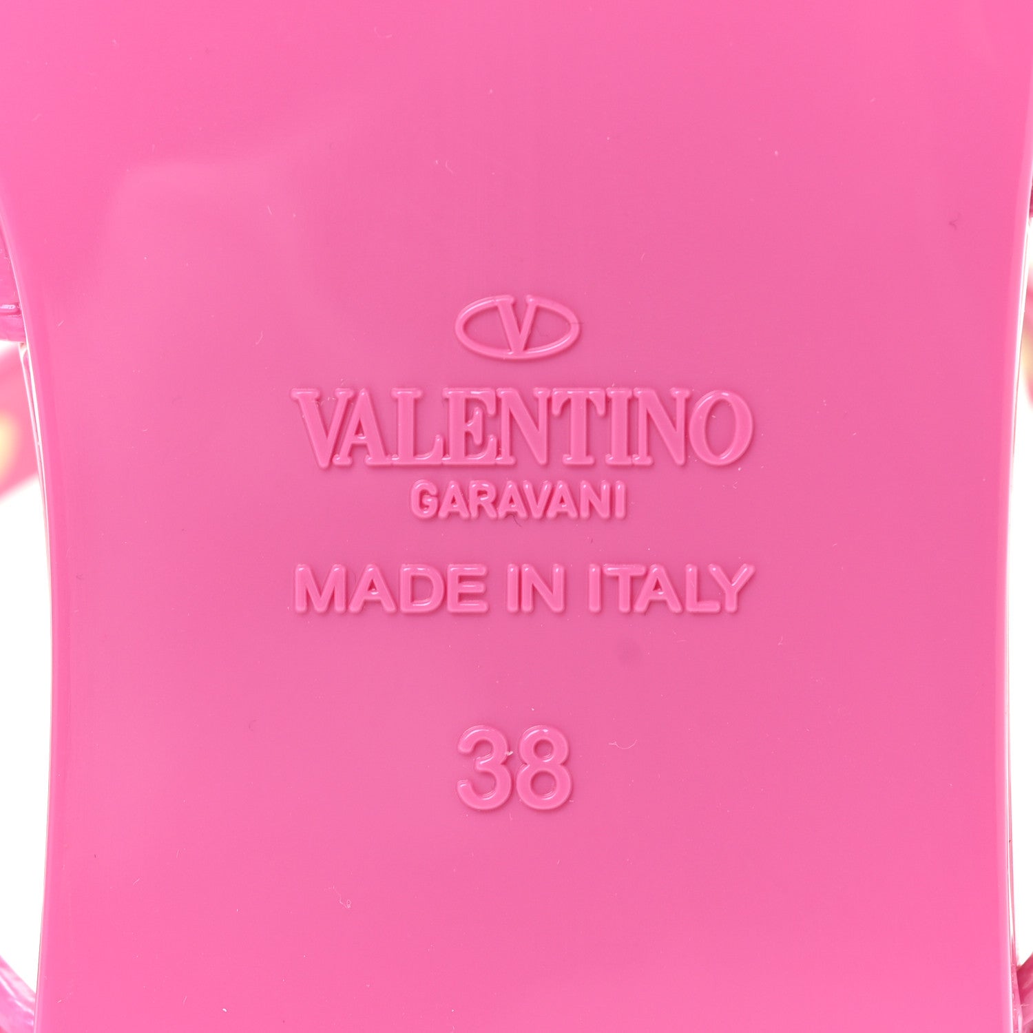 Valentino Garavani PVC Jelly Rockstud Caged Flat Thong Sandals 38 Dawn Pink 6 of 10