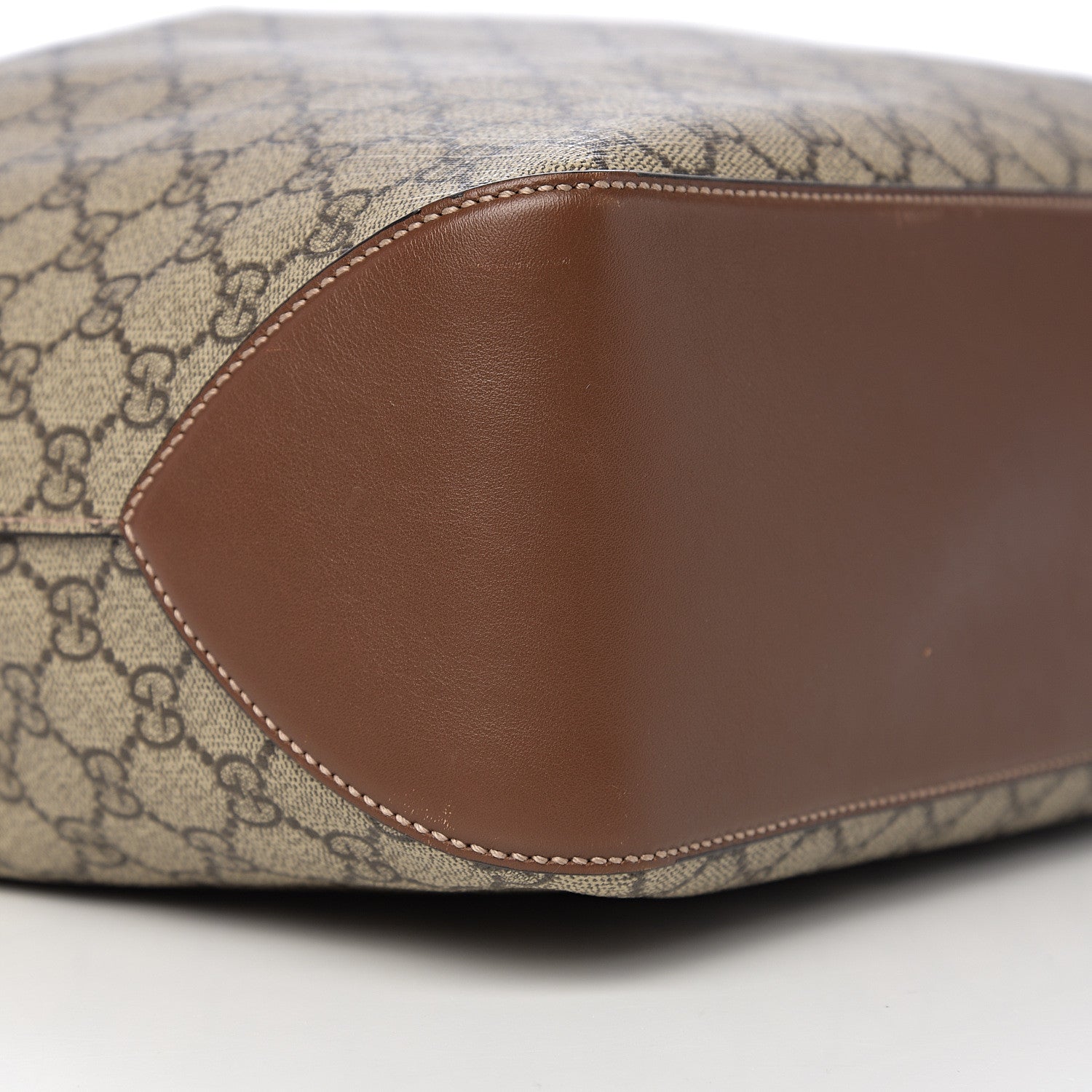 Gucci GG Supreme Monogram Large Linea A Hobo Light Brown 8 of 10