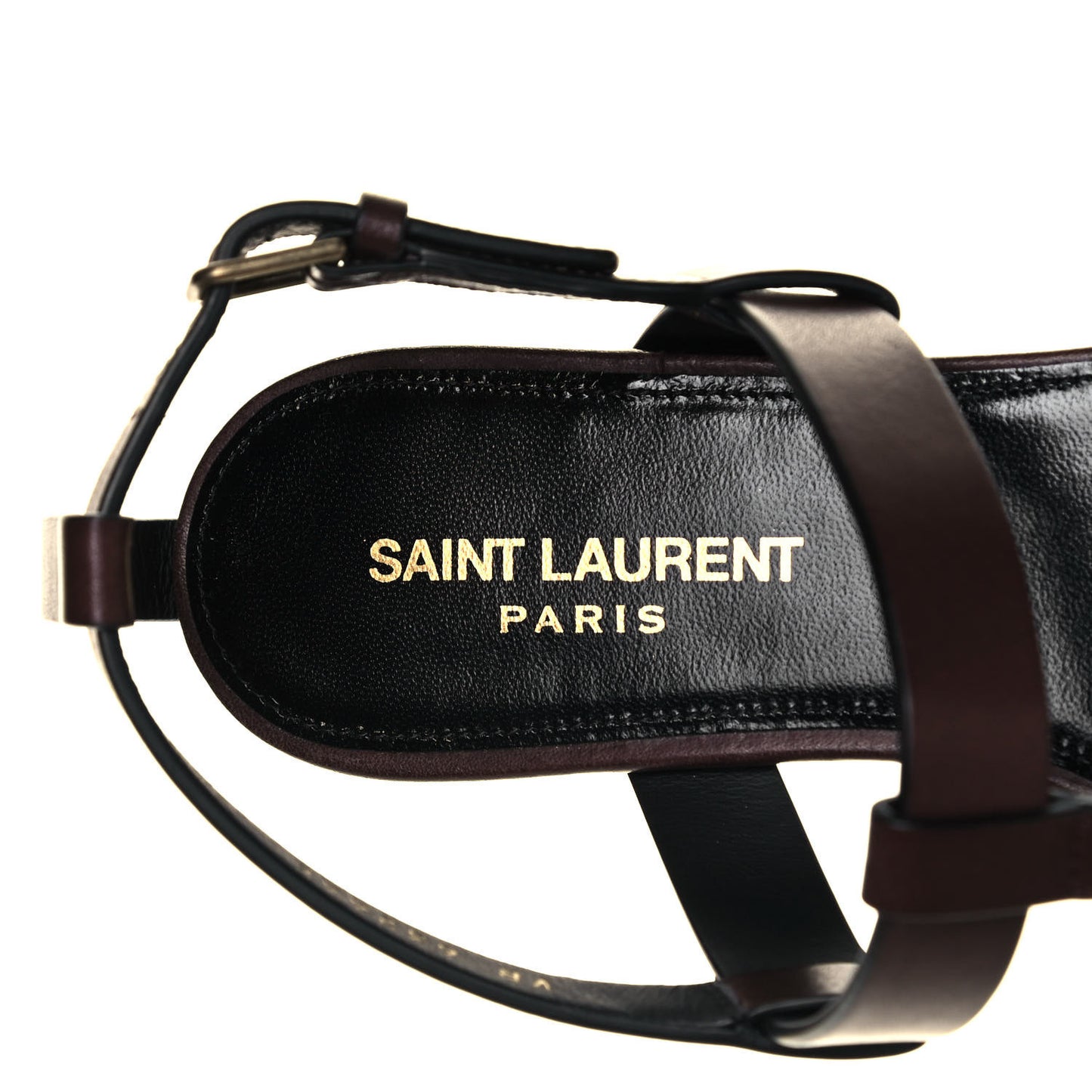 Calfskin Cassandra Monogram Sandals 38 Brown