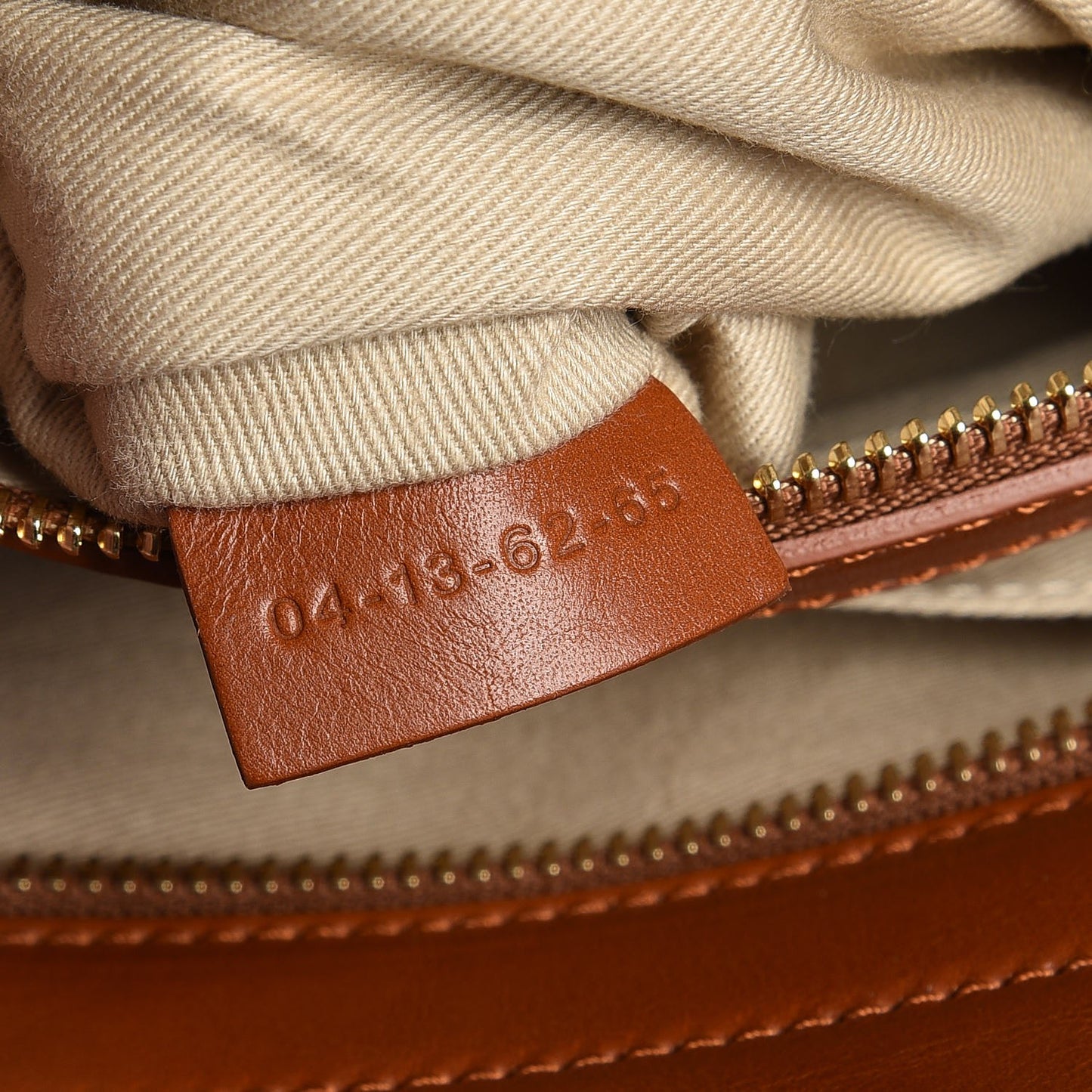 Calfskin Large Alice Satchel Husky White Tan