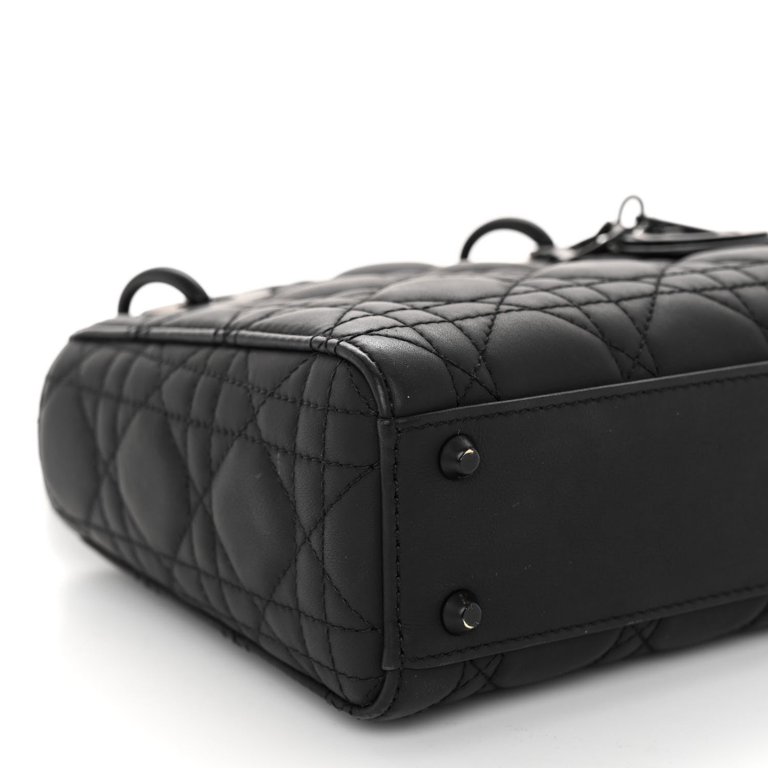 Christian Dior Ultra Matte Calfskin Cannage Mini Lady Dior Black 8 of 10