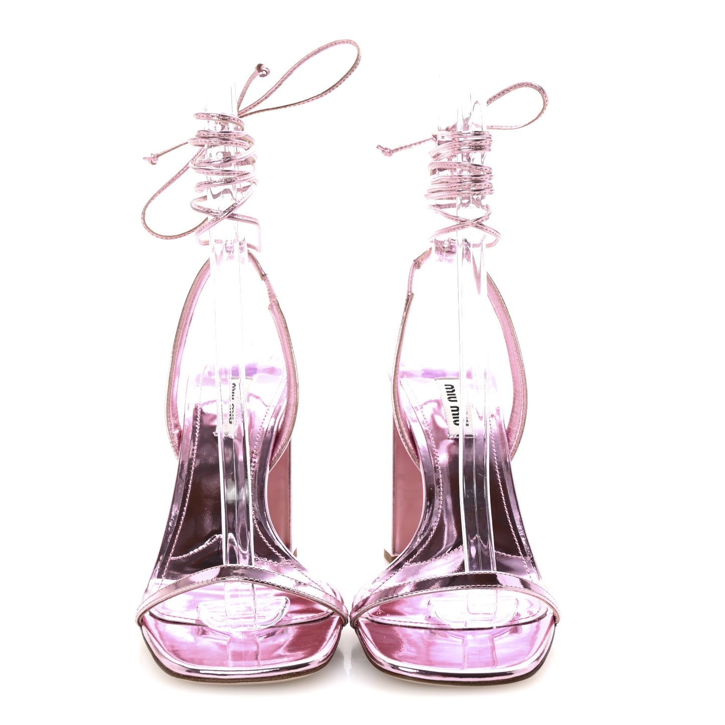 Metallic Wrap Around Sandals 38.5 Rosa