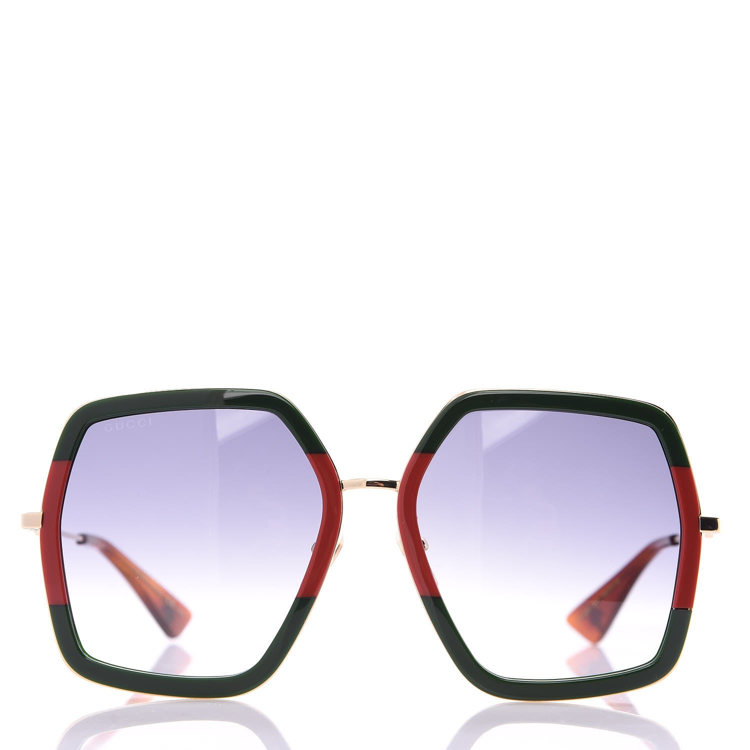 Gucci Square Frame Web GG0106S Sunglasses Tortoise 3 of 8
