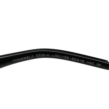 Chanel Acetate Butterfly Winter Pearl Sunglasses 5339-H Black 6 of 8