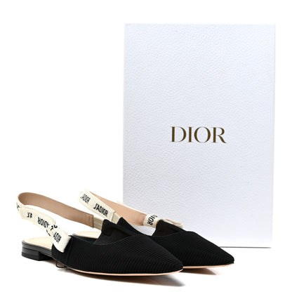 Christian Dior Technical Canvas Ribbon J'Adior Slingback Ballet Flats 40 Black 28 of 28