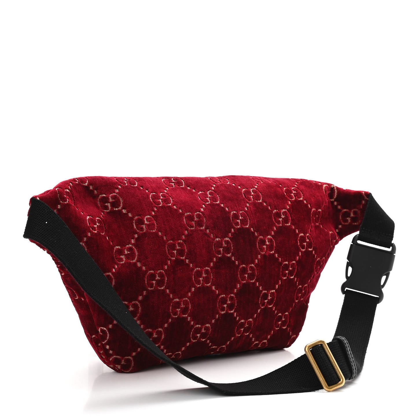 GG Monogram Velvet Belt Bag Red Cipria