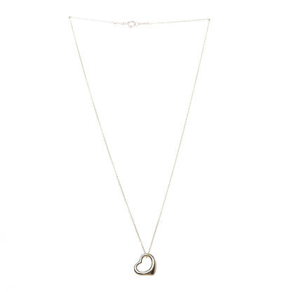Tiffany 18K Yellow Gold 16mm Elsa Peretti Open Heart Pendant Necklace 3 of 7