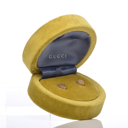 Gucci 18K Yellow Gold Diamantissima Heart Stud Earrings 5 of 5