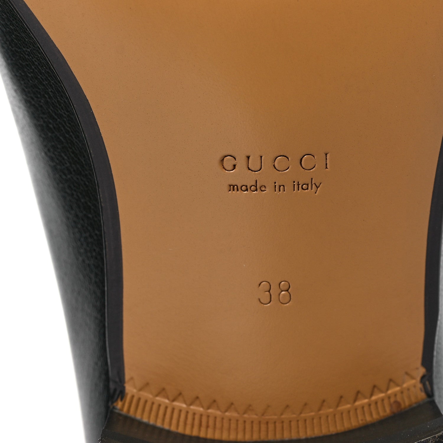 Gucci Goatskin Womens Horsebit Mid-Heel Loafers 38 Black 7 of 8