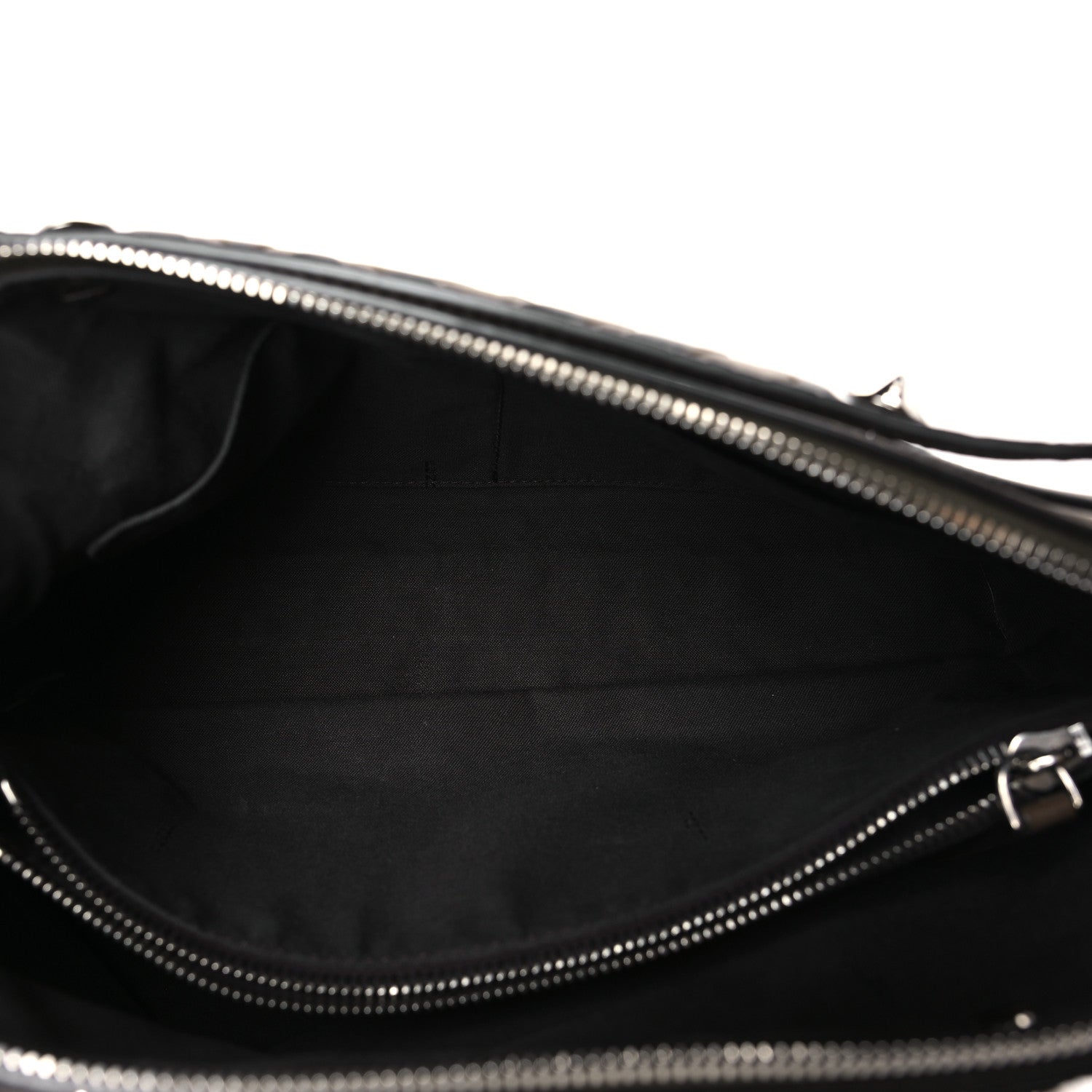 Fendi Vitello Dolce Bi-Color FF 1974 Embossed Medium By The Way Boston Bag Maya Black 5 of 9