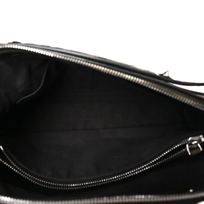 Fendi Vitello Dolce Bi-Color FF 1974 Embossed Medium By The Way Boston Bag Maya Black 5 of 9