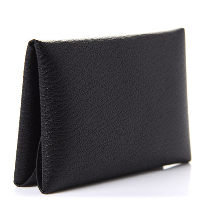Hermes Chevre Mysore Calvi Duo Card Case Black 3 of 10