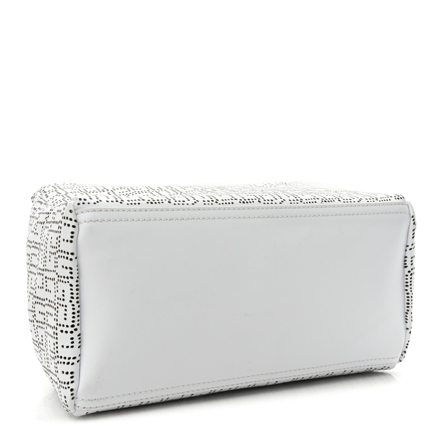 Lambskin Perforated Small Pandora Ivory