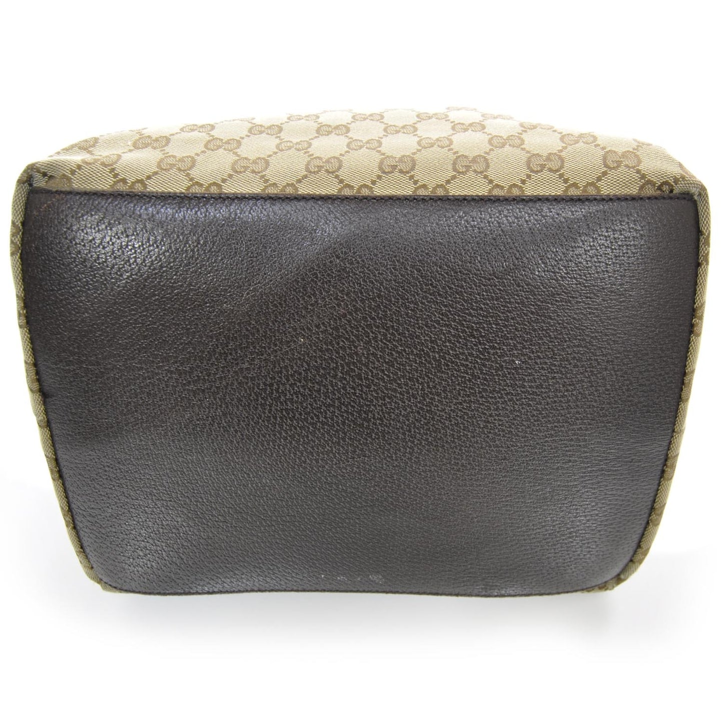 GG Monogram Large Web Handle Vertical Tote Dark Brown