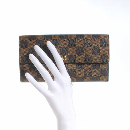 Louis Vuitton Damier Ebene Sarah Wallet 2 of 7