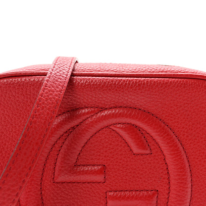Gucci Pebbled Calfskin Small Soho Disco Bag Vibrant Red 8 of 10
