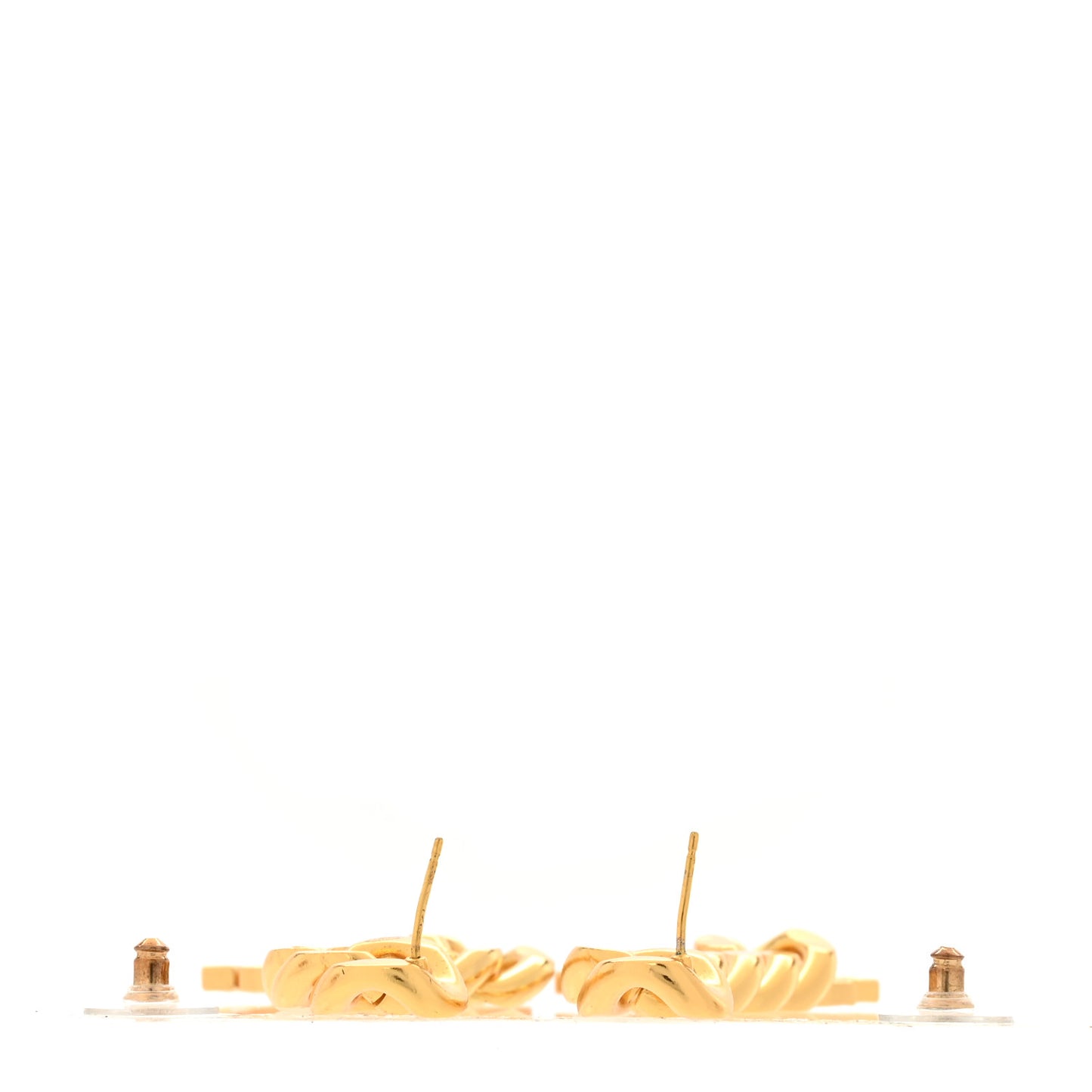 CC Drop Chain Drop Earrings Gold