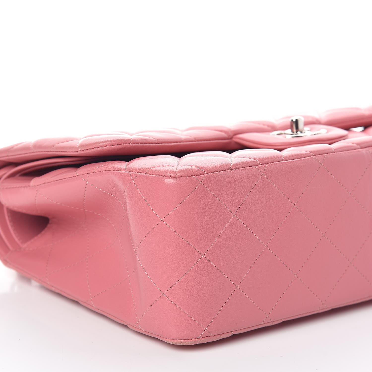 Chanel Lambskin Quilted Jumbo Double Flap Pink 8 of 10
