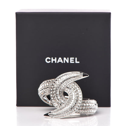 Chanel Crystal Baguette CC Cuff Silver 5 of 5