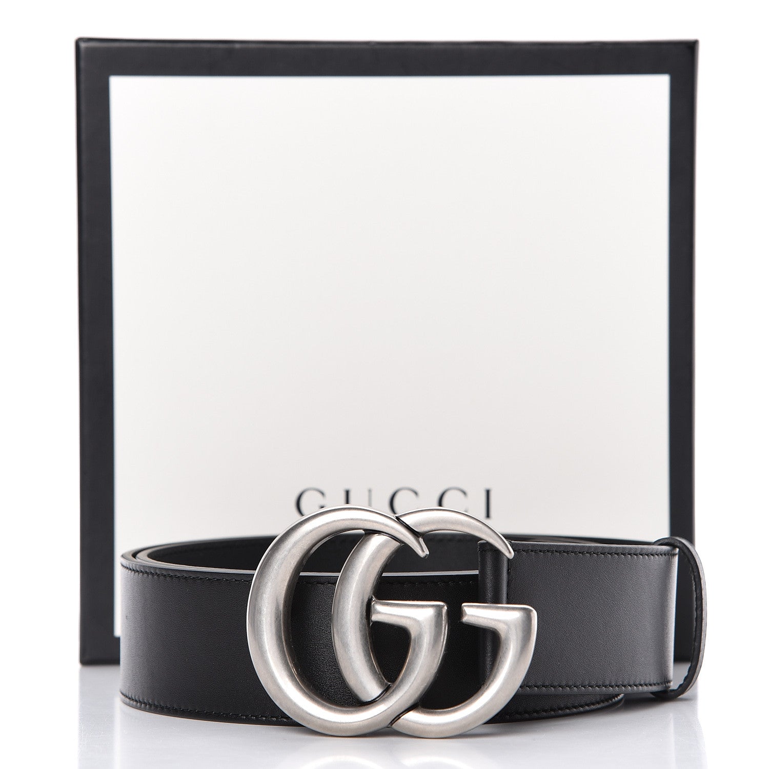 Gucci Moon Calfskin Nickel Double G 40mm Belt 90 36 Black 8 of 8