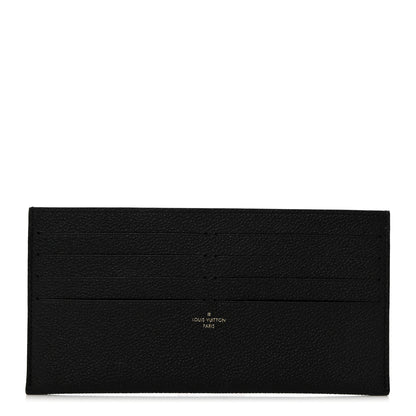 Louis Vuitton Calfskin Felicie Chain Wallet Card Holder Insert Black 1 of 6