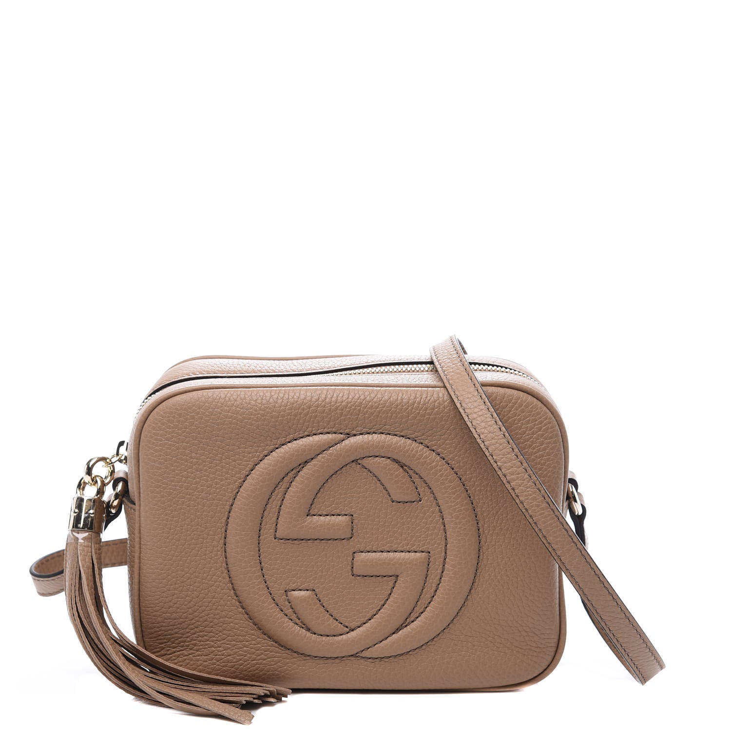 Gucci Pebbled Calfskin Small Soho Disco Bag Camelia 1 of 11