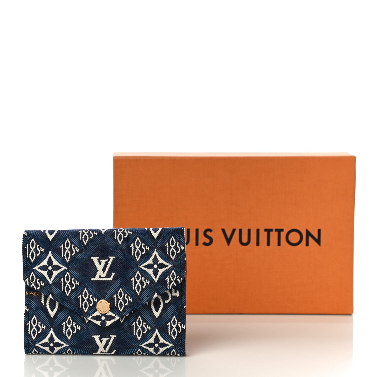 Louis Vuitton Jacquard Since 1854 Victorine Wallet Blue 10 of 10