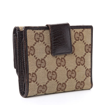 Gucci Monogram Bamboo Bar French Flap Wallet Brown 3 of 10