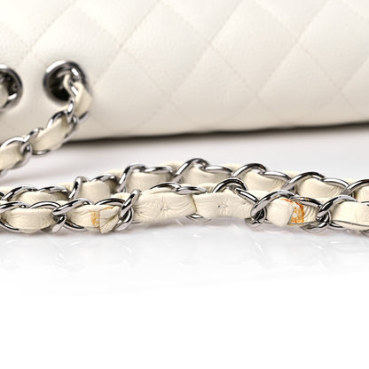 Chanel Caviar Quilted Jumbo Single Flap White 17 of 18