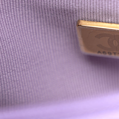 Chanel Shiny Aged Calfskin Quilted Nano Kelly Shopper Lilac 7 of 11