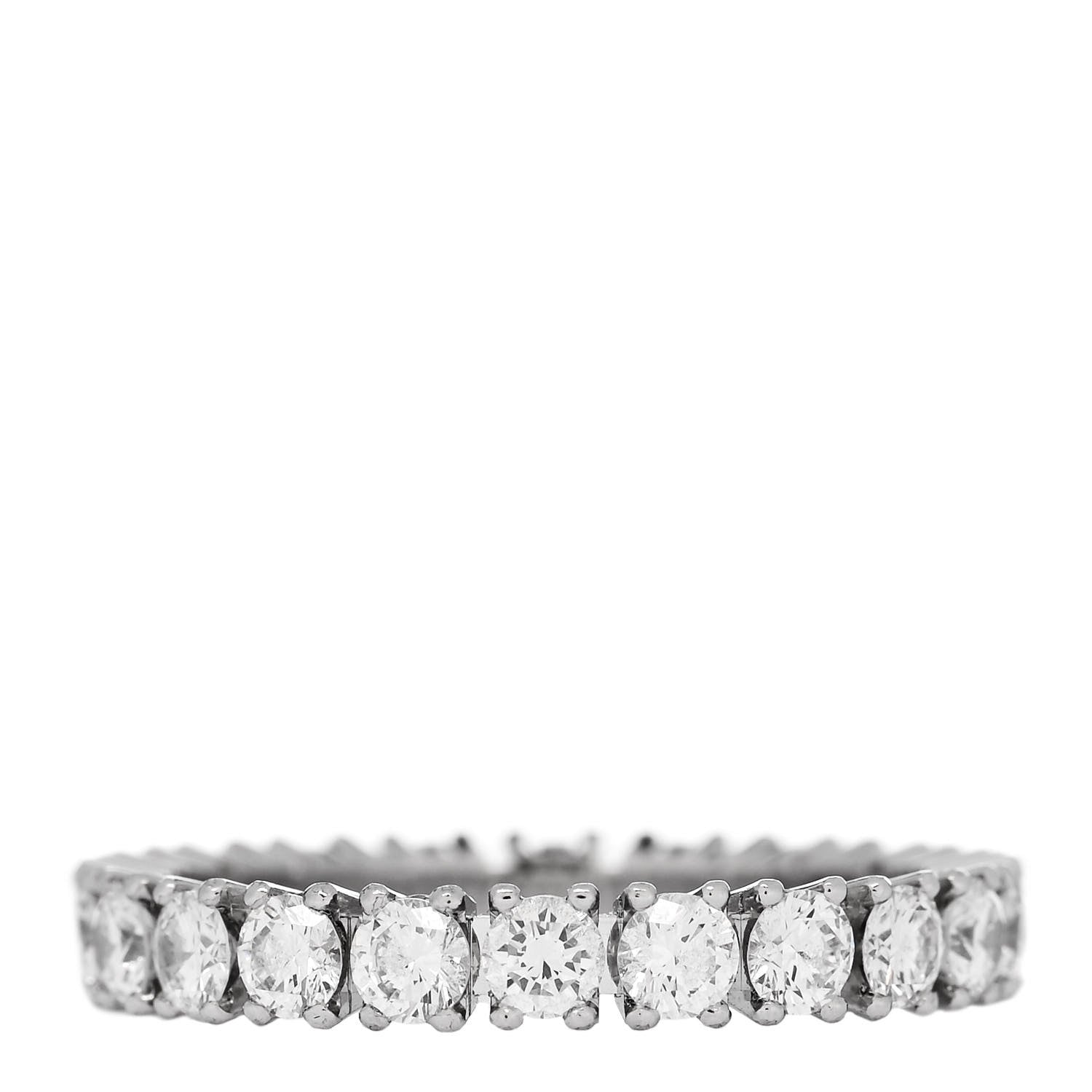 Cartier Platinum Diamond 1.56ct Eternity Ring 53 6.5 3 of 5