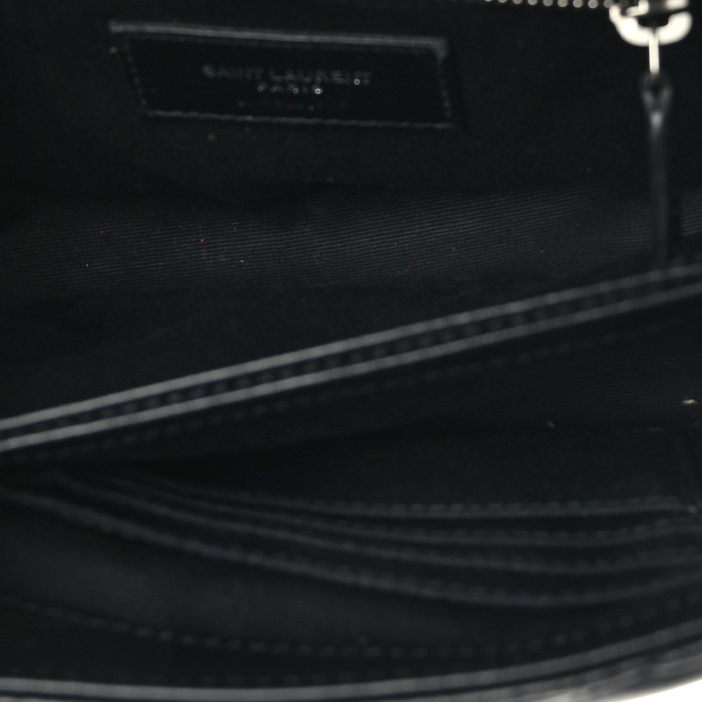 Calfskin Y Quilted Monogram Toy Loulou Crossbody Bag Black