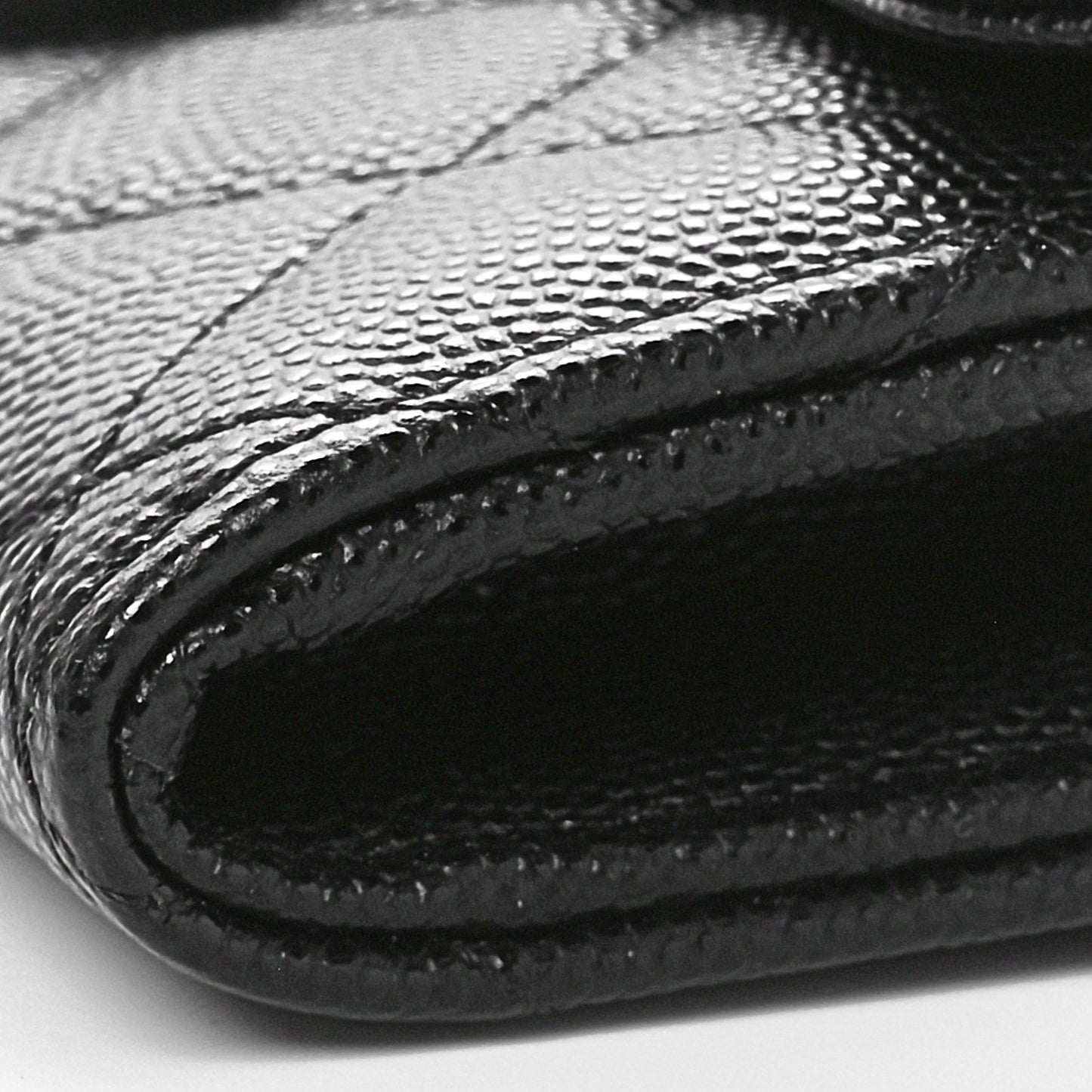 Caviar Quilted Medium Flap Wallet Black